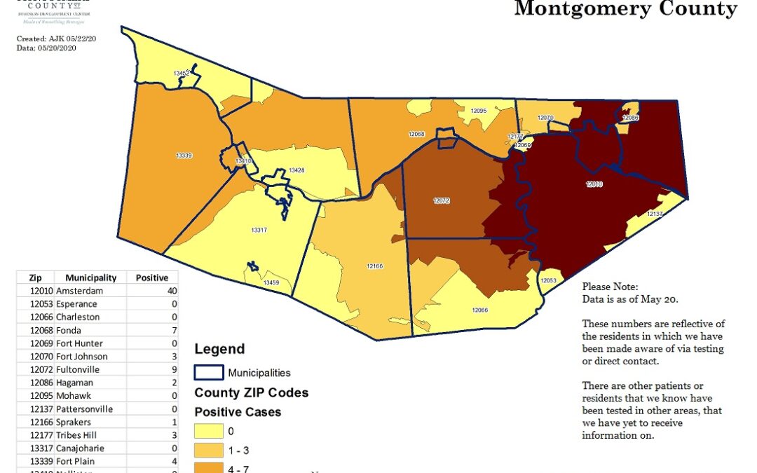 Updated COVID-19 Maps for Village of Fonda and Surrounding Areas