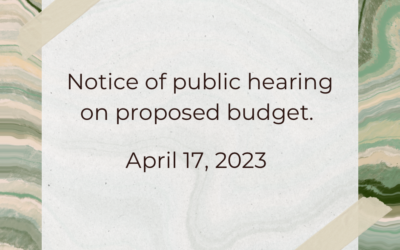 Notice of Public Hearing on Proposed Village Budget & Videoconferencing of Meetings